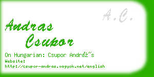 andras csupor business card